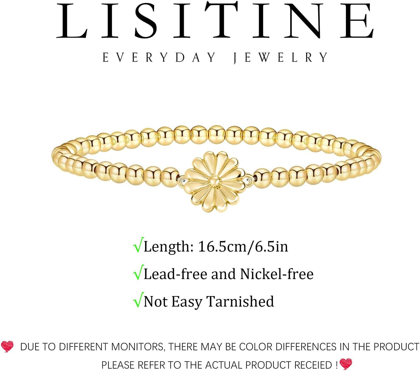 stackable gold braceletsGold Bracelets for Women 14K Gold Beaded Bracelets Stackable Bracelets for Women Gold Charm Bracelet Non Tarnish Gold Jewelry for Women Trendy