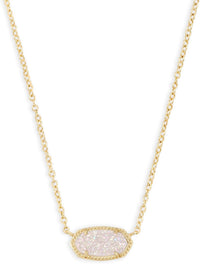 gold plated necklace with an oval pink stone pendant on a delicate chain, suitable for everyday wear or special occasions