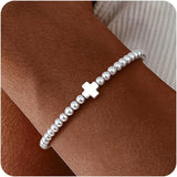 Gold Braceletstackable gold braceletss for Women 14K Gold Beaded Bracelets Stackable Bracelets for Women Gold Charm Bracelet Non Tarnish Gold Jewelry for Women Trendy