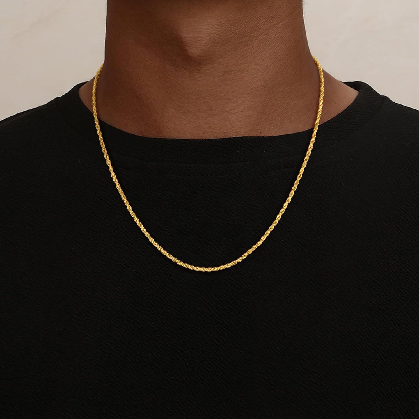 S925 Sterling Silver Chain for Men, 3Mm/4Mm Rope Chain Necklace for Women Men Jewelry Silver Necklace Chains 16 18 20 22 24 Inch