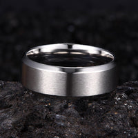 Stainless Steel Rings for Men Wedding Ring Cool Simple Band 8MM Width 3 Pcs a Set
