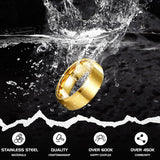 Stainless Steel Rings for Men Wedding Ring Cool Simple Band 8MM Width 3 Pcs a Set