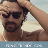 Mens Gold Bracelet 18K Gold Plated 925 Sterling Silver - 5Mm Cuban Link Curb Chain & Figaro Link Bracelets for Men - Sizes 6.5,7,8,9 Inch